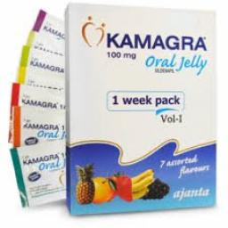 Kamagra Oral Jelly 7 sachets/box 100 mg - Sildenafil Citrate - Ajanta Pharma, India